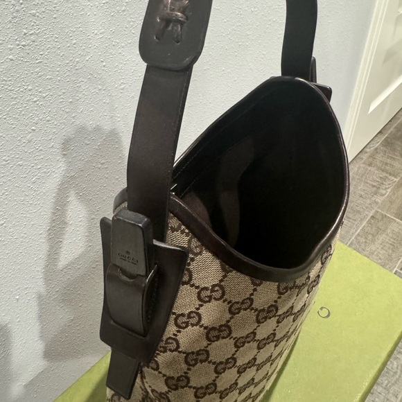 Authentic Gucci - GG Monogram Hobo Brown - Vintage Shoulder - Picture 6 of 13